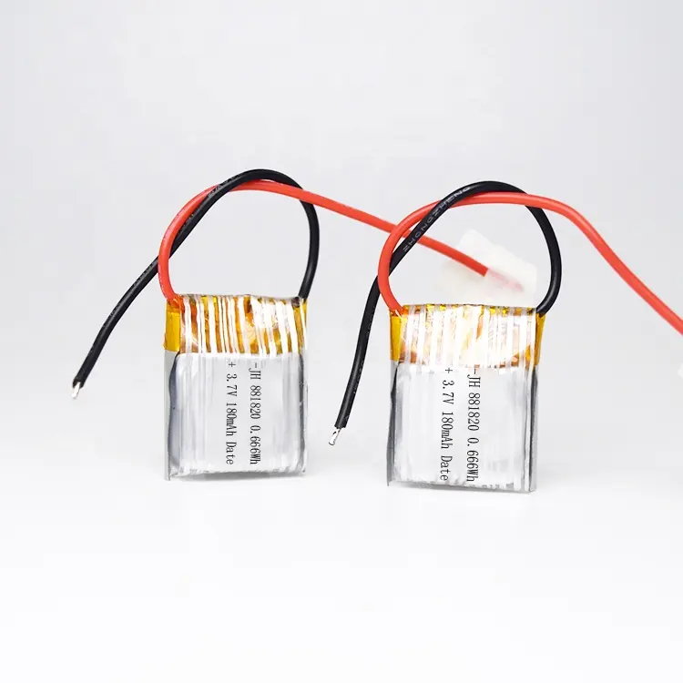 Drone Li-ion Polimer Litium Daya Tinggi Baterai Isi Ulang 3.7V 180MAh Baterai LiPo 881820 untuk Syma S107G S109G S111G