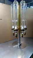Dernière version dorée, machine de remplissage de boissons manuelle à rotation de verre à 6 bouteilles avec moteur