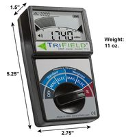 Medidor de EMF TriField TF2 3 en 1, Detector de Campo Magnético, Eléctrico y de Radiofrecuencia, Pantalla Digital, Hecho en EE. UU.