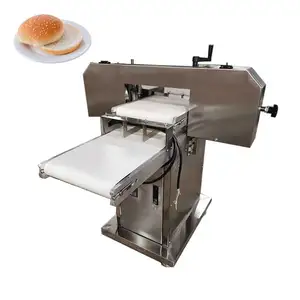 Full Cutting Bread Slicer Restaurant Verwenden Sie Hamburger Brötchen herstellung Maschinen schneider Burger Bun Slicer