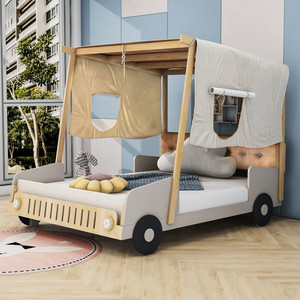 Khung giường gỗ trẻ em, giường gỗ trẻ em, khung giường tầng cho trẻ em - Product Image 2