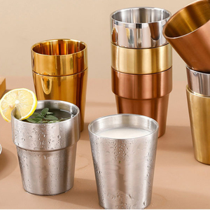 Bouteille isotherme incassable personnalisée, verre à liqueur thermique sous vide, tasse à thé ou à café, <span class=keywords><strong>double</strong></span> <span class=keywords><strong>paroi</strong></span> en acier inoxydable 304, <span class=keywords><strong>verres</strong></span> à vin - Product Image 6