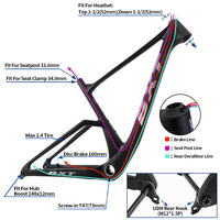 Cadre de vélo de montagne BXT NEW 29er MTB en fibre de carbone T1000, Boost 148*12mm, 29 pouces Plus, frein à disque 160mm, Hardtail