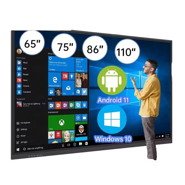 OEM ODM 55 65 75 86 100 110 Inch Interactive Flat Panel Multi Touch Screen Digital Whiteboard Smart Board for Education