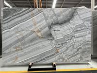 Marbre gris de Serbie PerfectStone Natural Silver Breccia, dalle de marbre sur mesure, comptoir, marche d'escalier