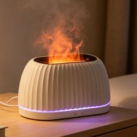 Difusor de Aroma Multifuncional - Difusor de Aroma con Llama y Función de Humidificador, Ambientador para el Hogar
