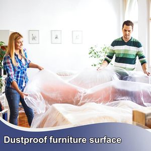 Bâche en plastique jetable 4x3m, anti-poussière, protection peinture, pour usage intérieur et extérieur - Product Image 4