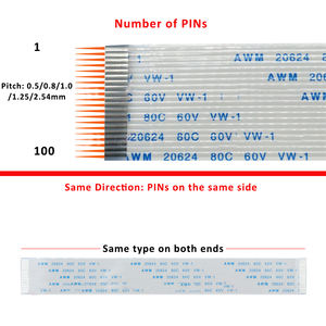 FFC/FPC кабель с шагом 0,5 мм 0,8 мм 1 мм 1,25 мм 2,54 мм типа A/B/E FFC Гибкий плоский кабель 4pin/10pin/20pin/100pin - Product Image 5