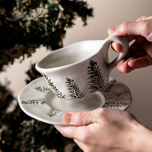 Juego de Taza y Platillo de Café Navideños, Creativos y con Relieve, para Té de la Tarde, Aperitivos y Agua - Product Image 5