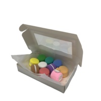 Emballage personnalisé de biscuits alimentaires boîte à biscuits de haute qualité emballage boîtes en papier macaron avec fenêtre