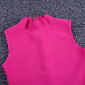 เดรสแขนกุด<span class=keywords><strong>สี</strong></span>สันสดใสสไตล์ใหม่สำหรับผู้หญิง คอเต่า ทรงเข้ารูป ผ้าพันแผล เซ็กซี่ เหมาะสำหรับงานปาร์ตี้และงานเลี้ยงอาหารค่ำ - Product Image 6