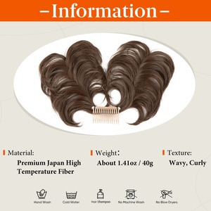 Perruque style européen et américain pour femme, avec anneau à cheveux réglable, peigne d'insertion pour <span class=keywords><strong>chignon</strong></span>, outil <span class=keywords><strong>de</strong></span> <span class=keywords><strong>coiffure</strong></span> rapide et volumineux pour <span class=keywords><strong>queue</strong></span> <span class=keywords><strong>de</strong></span> <span class=keywords><strong>cheval</strong></span> courte et haute - Product Image 2
