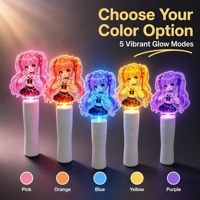 RICHSHINING Stylo lumineux LED personnalisé en acrylique pour concert, avec télécommande, pour chanteur