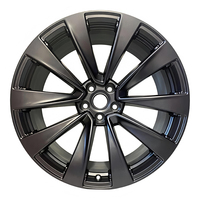 Rines de Aluminio Forjado de 22 Pulgadas, Color Negro Mate con Rayos Gris Metálico, Rines Personalizados de Aleación para Automóviles de Pasajeros, para Tesla Model X Plaid