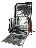 Sac à dos de livraison pour moto en polyester isolé de qualité commerciale, capacité 30L, fermeture éclair, logo personnalisé, pour aliments chauds/froids