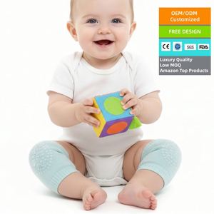 Nouvel ensemble de protection pour genoux de bébé en coton, motif dessin animé, antidérapant et respirant, pour la sécurité des nouveau-nés lors de la marche à quatre pattes - Product Image 1