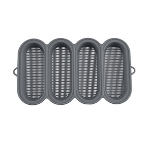 Ensemble de moules à pain <span class=keywords><strong>en</strong></span> silicone antiadhésifs pour pains à hamburger et baguettes, <span class=keywords><strong>moule</strong></span> à pain français, plateau de cuisson à 4 ondulations, <span class=keywords><strong>moule</strong></span> à pain à hamburger - Product Image 3