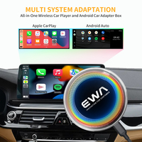 Tragbare Auto Multimedia Box Blue Tooth Stereo Ai TV-Box Youtube Auto Netflix Wireless Carplay Ambient Led Car Play