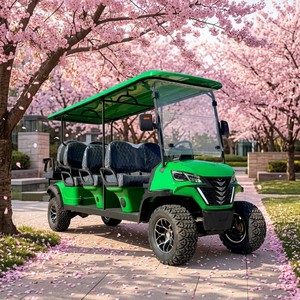 Voiturette de <span class=keywords><strong>golf</strong></span> électrique tout-terrain de luxe 8 places, batterie sans entretien 100A, moteur AC 4KW, vitesse 30-50 km/h, autonomie 90 km pour <span class=keywords><strong>camping</strong></span> - Product Image 1