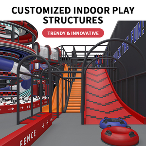 Parc de trampolines intérieur sur le thème de l'espace personnalisé, parcours de défi pour adolescents et adultes, aire de jeux commerciale avec obstacles et tyrolienne - Product Image 4