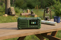 Radio d'urgence solaire à manivelle 10000mAh FM/DAB/DAB+ Haut-parleur Lampe torche LED SOS Survie Extérieur Portable