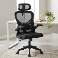 Chaise de bureau ergonomique moderne en maille, confortable, pour réunions, avec appui-tête réglable 2D et siège en mousse moulée – Vente en gros