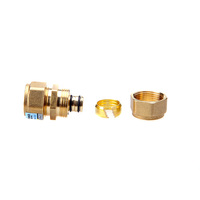 Raccord de compression GA-3809, embout droit, douille égale pour tuyau PEX, tuyau PPR, embout S1620 à S2632