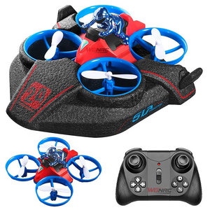 WGNRC V24 <span class=keywords><strong>Mini</strong></span> Avión 3 en 1, Quadcopter de Vuelo Marítimo, Terrestre y Aéreo, Coche Acrobático a Control Remoto Resistente al Agua, Helicóptero de Juguete a Control Remoto - Product Image 1