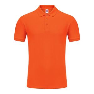 Camiseta Polo de Algodón 100% para Hombre, con Logotipo Bordado Personalizado al por Mayor, Opciones Multicolor Naranja, Corte Holgado, Compra al por Mayor - Product Image 1
