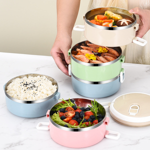 Hộp cơm trưa bằng thép không gỉ 304 nhiều lớp, tùy chỉnh, bán chạy, di động, giữ nhiệt - Product Image 4