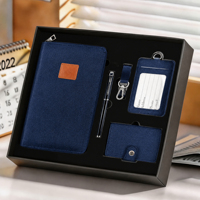 Agenda quotidien en cuir personnalisé A5, carnet de notes 2026, logo personnalisé, couverture rigide, coffret cadeau d'affaires