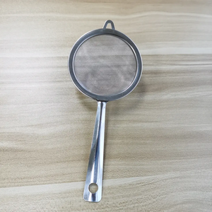 ステンレス鋼の台所用品調理油スキマーストレーナーハンドヘルドファインメッシュ小麦粉ふるいフィルターザル - Product Image 2