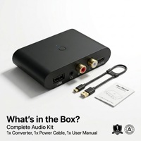 Décodeur audio BT500 Bluetooth 5.3 ARC optique coaxial vers analogique HDTV numérique vers 3,5 mm, convertisseur audio optique, décodeur audio