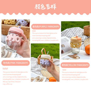 Vaso Doble con Pajita y Diseño de Letras Bonitas, Portátil para Viajes - Product Image 3