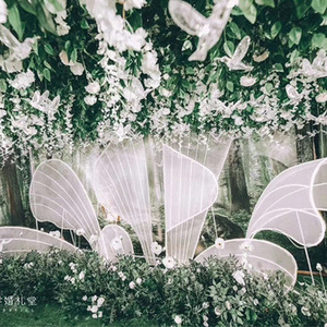 ฉากหลังกลีบผีเสื้อเหล็กใหม่สำหรับงานแต่งงาน ฉากเวที อุปกรณ์ประกอบฉาก และการตกแต่งงานอีเว้นท์ในห้างสรรพสินค้า - Product Image 5
