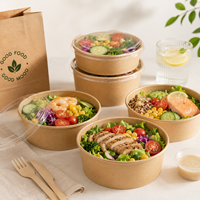 Caja Redonda Desechable para Llevar Comida, Diseño a Prueba de Fugas, Fabricante, Biodegradable, Venta al por Mayor, Construcción Antiderrames, Resistente a la Grasa