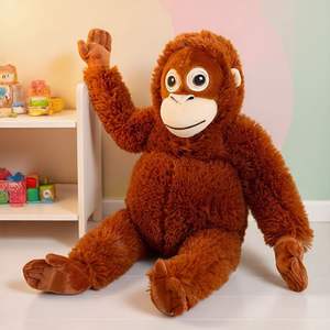 Peluche di <span class=keywords><strong>Gorilla</strong></span> Morbido Personalizzato, Giocattolo Simulato di Scimmia a Coda Lunga, Cuscino in Peluche, Regalo per Bambini - Product Image 4