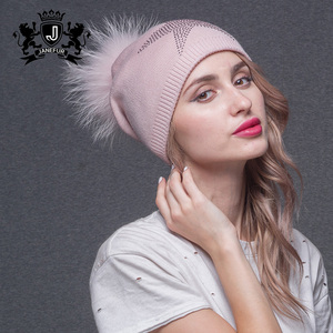 <strong>New</strong> <strong>Fashion</strong> Wool <strong>Beanie</strong> Wholesale Warm Knitted <strong>Beanie</strong> With Fur Ball Luxury Women Winter Hat Fur <strong>Pom</strong> <strong>Beanie</strong> Hats - Product Image 6