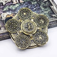 7 dés polyédriques en métal dégradé caméléon, roulettes tournantes, accessoire de jeu de rôle écologique et original pour DND/TRPG