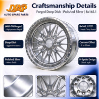 Jantes forgées haute pression JAXP 6061 T6 à rayons profonds en H, 22, 24, 26 pouces, 8x165.1 pour Ram Silverado Pickup
