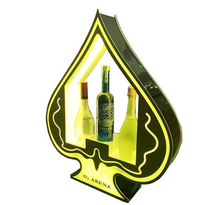 Biểu tượng tùy chỉnh 3 chai ACE của Spade chai thuyết trình LED bóng Champagne chai thuyết trình glorifier rượu đứng hiển thị giá - Product Image 6