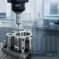 Pièces de robot de fraisage CNC 5 axes de haute précision en alliage d'aluminium 7075, boîtier de joint de bras robotique, service de fraisage 4 axes