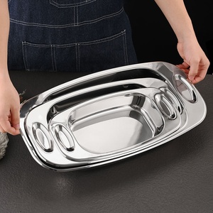 Plat de service <span class=keywords><strong>rectangulaire</strong></span> profond, style coréen minimaliste, polyvalent, à double poignée, fond plat, pour poisson grillé, pot sec commercial et écrevisses - Product Image 3