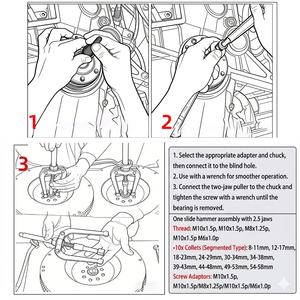 Juego <span class=keywords><strong>de</strong></span> 16 Piezas <span class=keywords><strong>de</strong></span> Herramientas para Extraer Rodamientos Internos, Extractor <span class=keywords><strong>de</strong></span> Rodamientos y Sellos con Pinza <span class=keywords><strong>de</strong></span> Extracción - Product Image 4