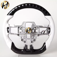 Volant sport en fibre de carbone véritable avec éclairage LED de changement de vitesse au design élégant HZ pour Mustang GT 2018-2021