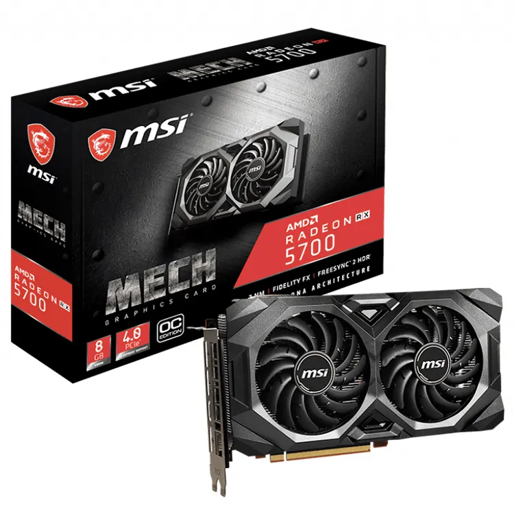 MSI AMD Radeon RX 5700 8G MECH OC carte graphique de jeu d'occasion avec mémoire GDDR6 Support OverClock RX 5700XT 5900XT 5900XT GPU