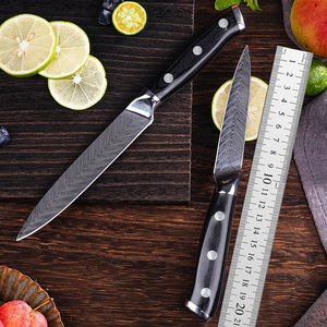 Juego de 10 Cuchillos de Cocina Japoneses con Patrón Damasco, Juego de Cuchillos Santoku de Acero Inoxidable para Restaurante - Product Image 5