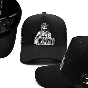 Casquettes de camionneur pour hommes en daim à 5 panneaux avec logo brodé 3D personnalisé, vente en gros, avec sacs anti-poussière - Product Image 1