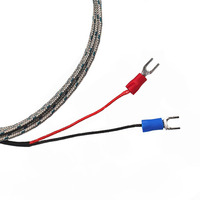 Extruder Tipe K Sensor Temp Pt100, Pegas Selubung dengan Steker untuk Injeksi Plastik
