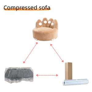 LƯỜI BIẾNG túi Đậu đơn Sofa mô-đun hiện đại một chỗ ngồi dễ thương mèo claw nén xốp có thể tháo rời bìa mềm thoải mái lijie sống - Product Image 5